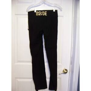 IDEOLOGY Women's Black & Gold Bride Straight Leg Leggings Size Medium Pants